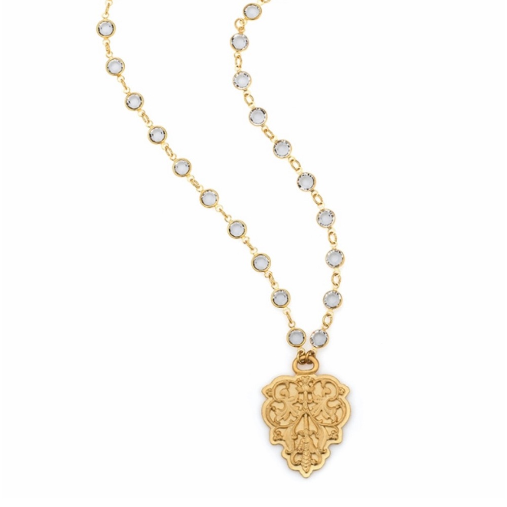 FRENCH KANDE SWAROVSKI CRYSTAL NECKLACE